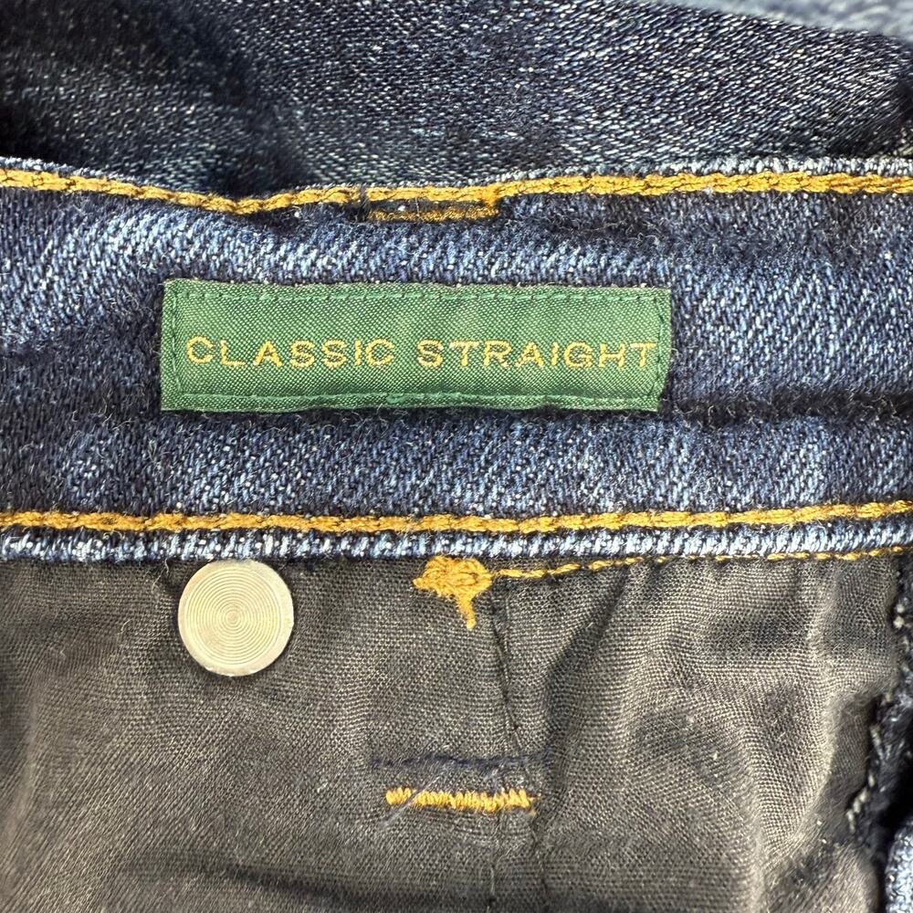 Lauren Jeans Co Women's Jeans 14P Dark Blue Logo Pocket Classic Straight - Picture 7 of 13